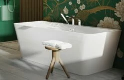 Neuesbad Serie 600 Freistehende Acryl Badewanne, Vorwandversion, 1700x800x580mm