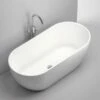 Neuesbad 110 Freistehende Mineralguss Badewanne, 1600x750x570mm
