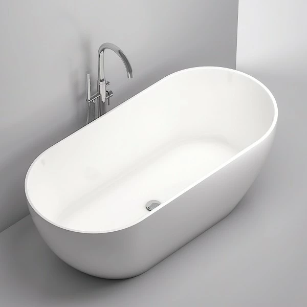 Neuesbad 110 Freistehende Mineralguss Badewanne, 1600x750x570mm 1 Neuesbad 110 Freistehende Mineralguss Badewanne, 1600x750x570mm