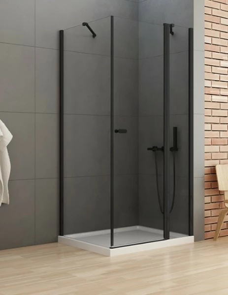 New Trendy New Soleo Black Drehtür Mit SW, 3teilig, Schwarz Matt 3 New Trendy New Soleo Black Drehtür Mit SW, 3teilig, Schwarz Matt -Grohe Verkauf