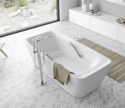 TOTO Floating Badewanne, Eckig, Freistehend Mit Wannengriff