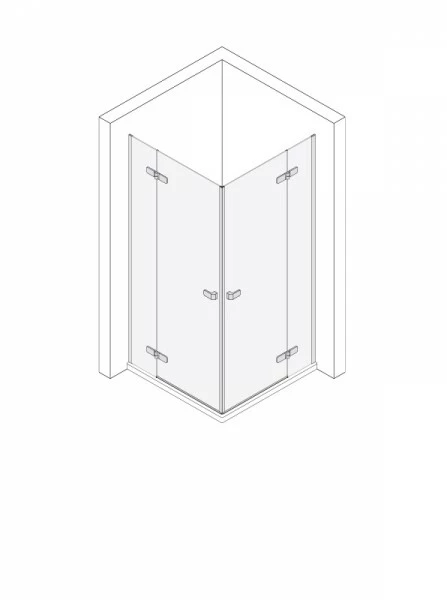 Koralle Eckdusche S500Plus EFFS L 100, VF08310020DP1 1 Koralle Eckdusche S500Plus EFFS L 100, VF08310020DP1