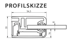 HSK Walk In Aperto Drehfalttür Pendelbar, 3-teilig -Grohe Verkauf aperto profilskizze 600x600