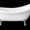 Tellkamp Nostalgia Freistehende Oval Badewanne L: 175 B: 82,5 H: 83 Cm Löwenfuß Messing