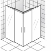 HSK K2 P Gleittür Eckeinstieg 4-teilig