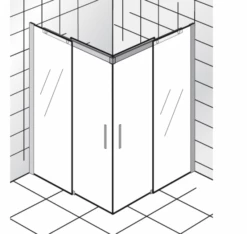 HSK K2 P Gleittür Eckeinstieg 4-teilig