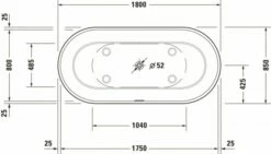 Duravit Luv Badewanne Weiß Matt 1800x850 Mm - 700434000000000 -Grohe Verkauf duv w 1264517 600x600