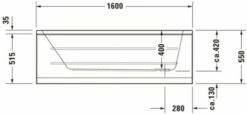 Duravit D-Code Badewanne Weiß 1600x700 Mm - 700096000000000 23 Duravit D-Code Badewanne Weiß 1600x700 Mm - 700096000000000 -Grohe Verkauf duv w 1270390 600x600