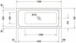 Duravit D-Code Badewanne Weiß 1700x750 Mm - 700099000000000 23 Duravit D-Code Badewanne Weiß 1700x750 Mm - 700099000000000 -Grohe Verkauf duv w 1270401 600x600