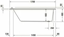 Duravit Starck Badewanne Weiß 1700x900 Mm - 700337000000000 -Grohe Verkauf duv w 1270834 600x600