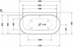 Duravit Luv Badewanne Weiß Matt 1800x950 Mm - 700433000000000 -Grohe Verkauf duv w 1271011 600x600