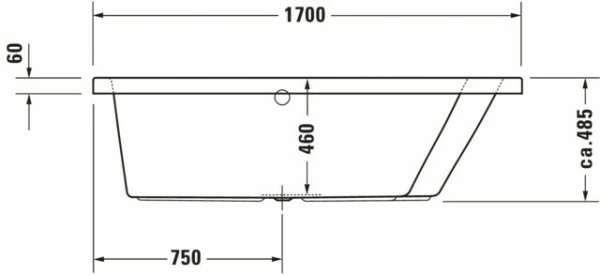 Duravit Paiova Whirlwanne Weiß 1700x1000 Mm - 760213000CL1000 3 Duravit Paiova Whirlwanne Weiß 1700x1000 Mm - 760213000CL1000 – Bild 3
