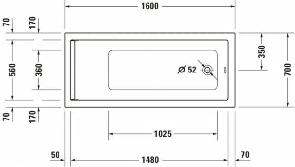 Duravit Starck Whirlwanne Weiß 1600x700 Mm - 760333000AS0000 2 Duravit Starck Whirlwanne Weiß 1600x700 Mm - 760333000AS0000 – Bild 2