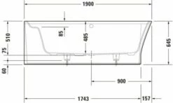 Duravit Cape Cod Whirlwanne Weiß Matt 1900x900 Mm - 760362000AS0000 -Grohe Verkauf duv w 1272067 600x600