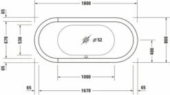 Duravit Starck Badewanne Weiß 1800x800 Mm - 700010000000000 -Grohe Verkauf duv w 1388738 600x600