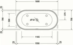 Duravit D-Neo Badewanne Weiß Matt 1600x750 Mm - 700477000000000 -Grohe Verkauf duv w 1398679 600x600