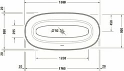 Duravit White Tulip Badewanne Weiß 1800x900 Mm - 700469000000000 -Grohe Verkauf duv w 1413097 600x600