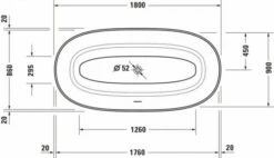Duravit White Tulip Badewanne Weiß 1800x900 Mm - 700469000000000 -Grohe Verkauf duv w 1413118 600x600