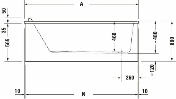 Duravit Starck Whirlwanne Weiß 1600x700 Mm - 760333000AS0000 12 Duravit Starck Whirlwanne Weiß 1600x700 Mm - 760333000AS0000 – Bild 12