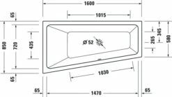 Duravit Duravit No.1 Whirlwanne Weiß 1600x850 Mm - 760506000JP1000 -Grohe Verkauf duv w 1923318 600x600