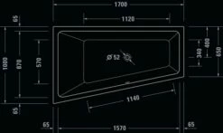 Duravit Duravit No.1 Badewanne Weiß 1700x1000 Mm - 700508000000000 -Grohe Verkauf duv w 1927541 600x600