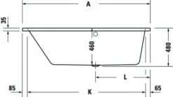 Duravit Duravit No.1 Badewanne Weiß 1700x1000 Mm - 700508000000000 -Grohe Verkauf duv w 1944125 600x600