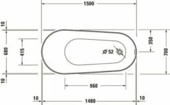 Duravit DuraFaro Badewanne Weiß 1500x700 Mm - 700566000000000 13 Duravit DuraFaro Badewanne Weiß 1500x700 Mm - 700566000000000 -Grohe Verkauf duv w 2450014 600x600