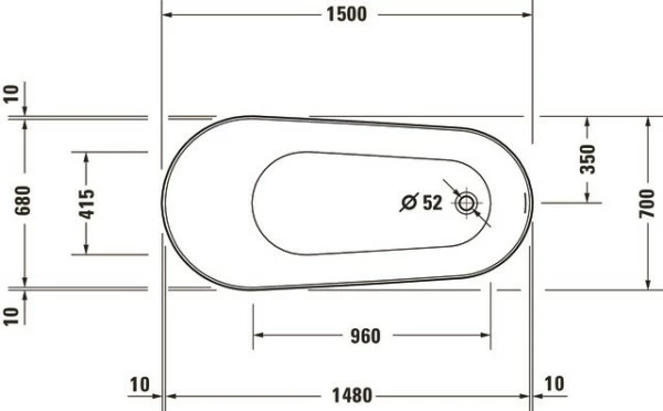 Duravit DuraFaro Badewanne Weiß 1500x700 Mm - 700566000000000 5 Duravit DuraFaro Badewanne Weiß 1500x700 Mm - 700566000000000 – Bild 5