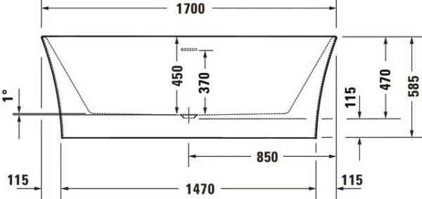 Duravit DuraSenja Badewanne Weiß 1700x800 Mm - 700582000000000 2 Duravit DuraSenja Badewanne Weiß 1700x800 Mm - 700582000000000 – Bild 2