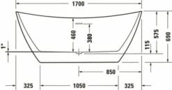 Duravit DuraVato Badewanne Weiß 1700x780 Mm - 700571000000000 -Grohe Verkauf duv w 2450144 600x600
