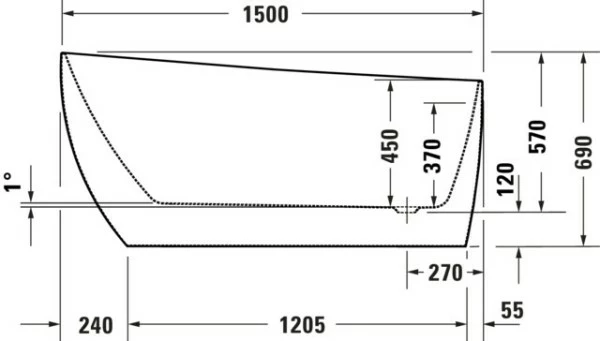 Duravit DuraFaro Badewanne Weiß 1500x700 Mm - 700566000000000 4 Duravit DuraFaro Badewanne Weiß 1500x700 Mm - 700566000000000 – Bild 4