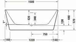 Duravit DuraSkye Badewanne Weiß 1500x750 Mm - 700562000000000 13 Duravit DuraSkye Badewanne Weiß 1500x750 Mm - 700562000000000 -Grohe Verkauf duv w 2450318 600x600