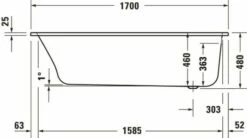 Duravit Qatego Whirlwanne Weiß 1700x750 Mm - 760612000CE1000 -Grohe Verkauf duv w 2672332 600x600 3