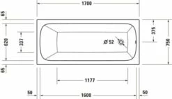 Duravit Qatego Whirlwanne Weiß 1700x750 Mm - 760612000CP1000 -Grohe Verkauf duv w 2672375 600x600 4