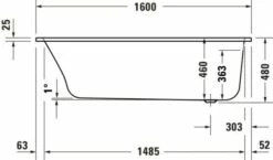 Duravit Qatego Whirlwanne Weiß 1600x700 Mm - 760610000CL1000 -Grohe Verkauf duv w 2672378 600x600 3