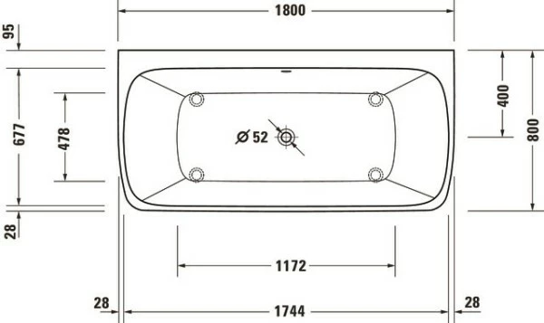 Duravit Qatego Badewanne Weiß Matt 1800x800 Mm - 700615000000000 2 Duravit Qatego Badewanne Weiß Matt 1800x800 Mm - 700615000000000 – Bild 2