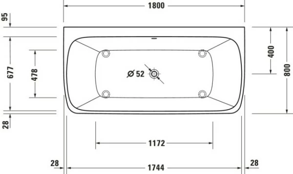 Duravit Qatego Badewanne Weiß Matt 1800x800 Mm - 700615000000000 3 Duravit Qatego Badewanne Weiß Matt 1800x800 Mm - 700615000000000 – Bild 3