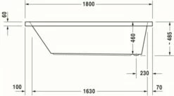 Duravit Starck Badewanne Weiß 1800x900 Mm - 700050000000000 -Grohe Verkauf duv w 48849 600x600