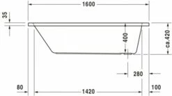 Duravit D-Code Badewanne Weiß 1600x700 Mm - 700096000000000 30 Duravit D-Code Badewanne Weiß 1600x700 Mm - 700096000000000 -Grohe Verkauf duv w 48947 600x600