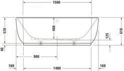 Duravit Luv Badewanne Weiß Matt 1800x950 Mm - 700433000000000 -Grohe Verkauf duv w 82283 600x600