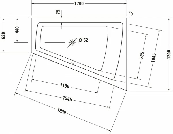 Duravit Paiova Whirlwanne Weiß 1700x1300 Mm - 760215000CL1000 7 Duravit Paiova Whirlwanne Weiß 1700x1300 Mm - 760215000CL1000 – Bild 7