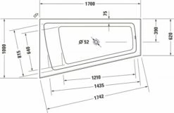 Duravit Paiova Whirlwanne Weiß 1700x1000 Mm - 760264000JS1000 -Grohe Verkauf duv w 83320 600x600