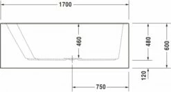 Duravit Paiova Whirlwanne Weiß 1700x1000 Mm - 760264000JS1000 -Grohe Verkauf duv w 83321 600x600