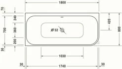 Duravit Happy D.2 Whirlwanne Weiß 1800x800 Mm - 760316000CL1000 8 Duravit Happy D.2 Whirlwanne Weiß 1800x800 Mm - 760316000CL1000 -Grohe Verkauf duv w 83393 600x600