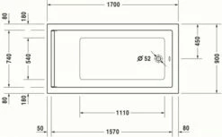 Duravit Starck Whirlwanne Weiß 1700x900 Mm - 760337000AS0000 -Grohe Verkauf duv w 83426 600x600