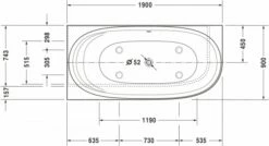 Duravit Cape Cod Whirlwanne Weiß Matt 1900x900 Mm - 760362000AS0000 -Grohe Verkauf duv w 83443 600x600