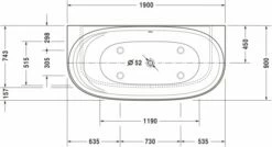 Duravit Cape Cod Whirlwanne Weiß Matt 1900x900 Mm - 760364000AS0000 8 Duravit Cape Cod Whirlwanne Weiß Matt 1900x900 Mm - 760364000AS0000 -Grohe Verkauf duv w 83447 600x600