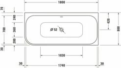 Duravit Happy D.2 Plus Whirlwanne Weiß / Graphit Supermatt 1800x800 Mm - 760450800CE1000 8 Duravit Happy D.2 Plus Whirlwanne Weiß / Graphit Supermatt 1800x800 Mm - 760450800CE1000 -Grohe Verkauf duv w 83550 600x600