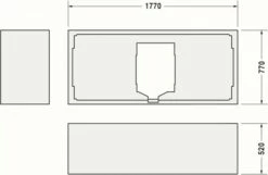 Duravit D-Code Badewannenträger Weiß 1770x770x520 Mm - 790475000000000 -Grohe Verkauf duv w 83642 600x600