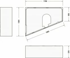 Duravit Paiova Badewannenträger Weiß 1770x1370x570 Mm - 791422000000000 -Grohe Verkauf duv w 988768 600x600